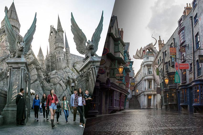 The Wizarding World of Harry Potter em Hollywood versus Orlando