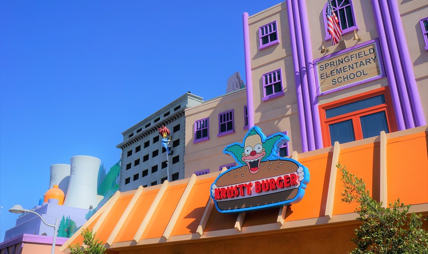 Alimentação em Springfield U.S.A. (Universal Studios Hollywood)