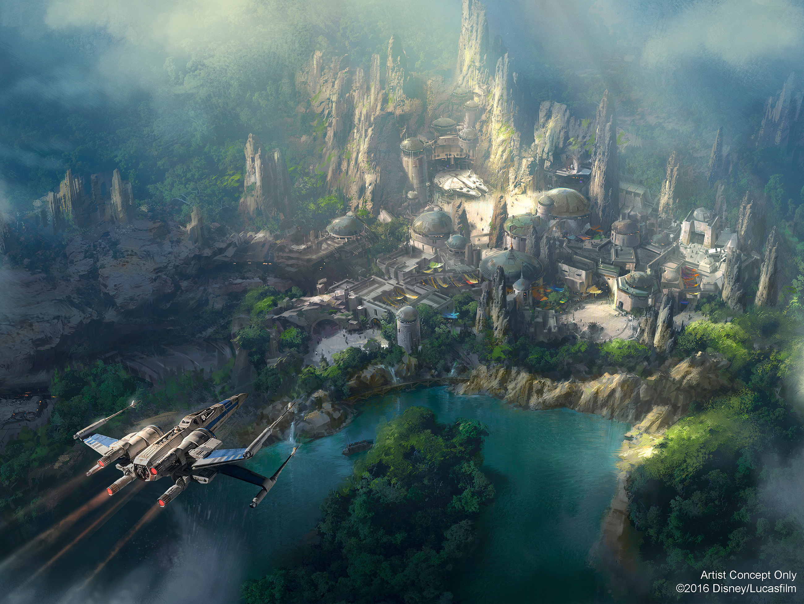 Nova imagem conceitual da Star Wars Land no Disneyland Park