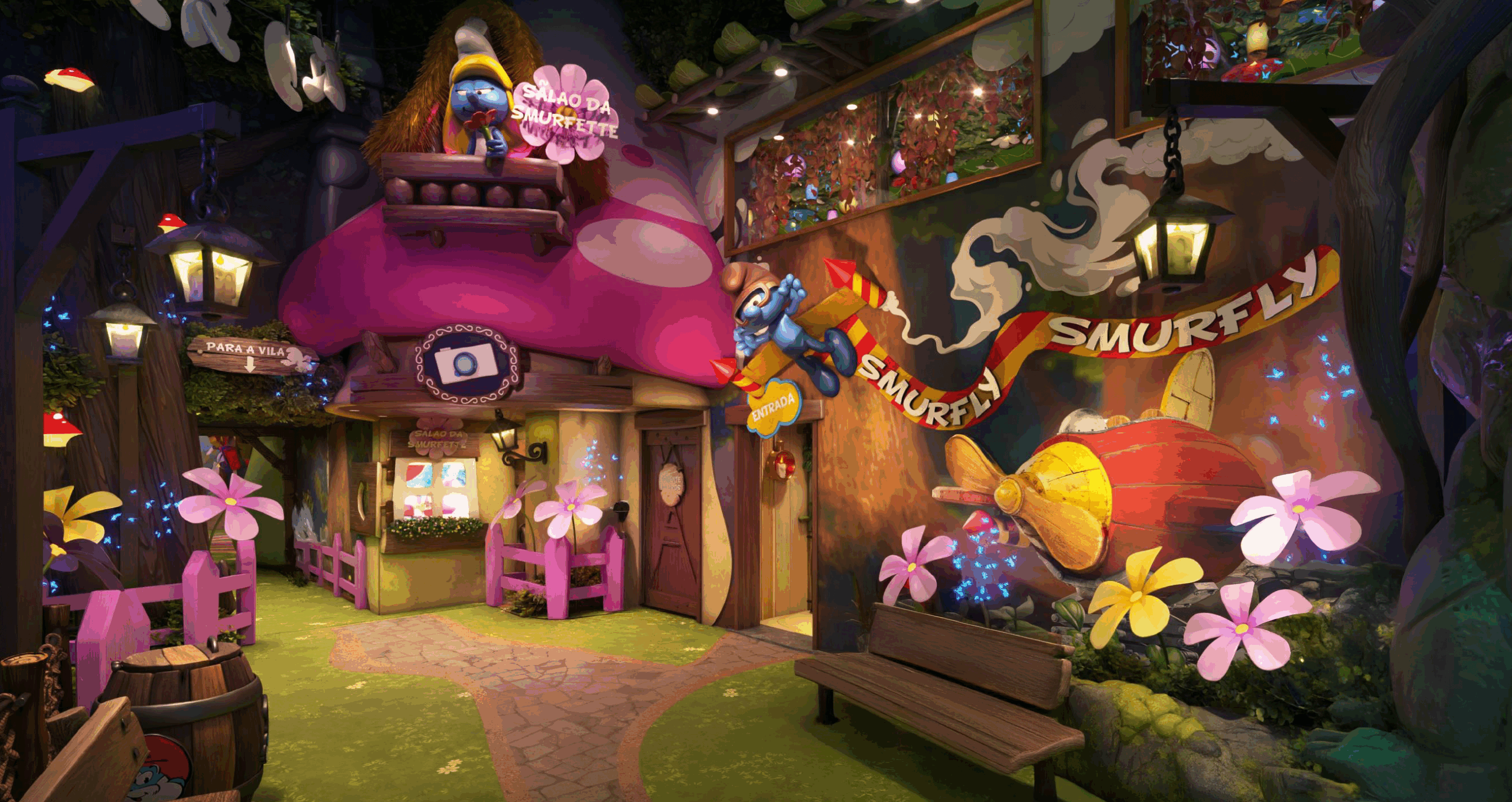 Novas imagens divulgadas do Vila dos Smurfs Park